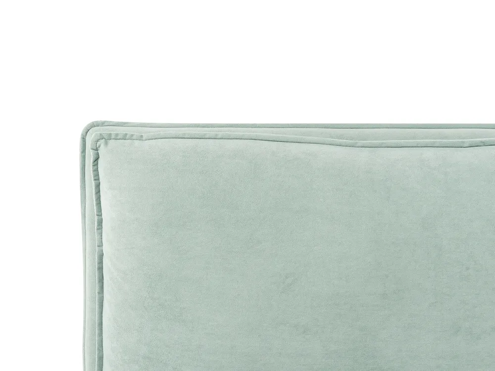 Ottoman Bed BAJONNA Velvet Mint Green 160 x 200 cm (EU King Size)_842847