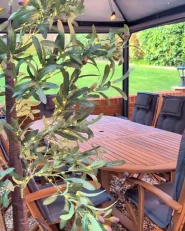 Garden Dining Set 8 Seater MAUI with Cushions Acacia Wood Grey_982680