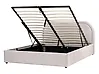 Ottoman Bed QUILLIEN Chenille Taupe 140 x 200 cm (EU Double)
