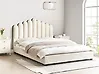 Bed Velvet VINCENNES 140 x 200 cm (EU Double) Off-White