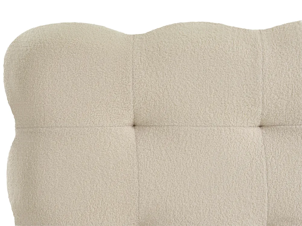 Bed Boucle SOULISSE 160 x 200 cm (EU King Size) Beige_1129719