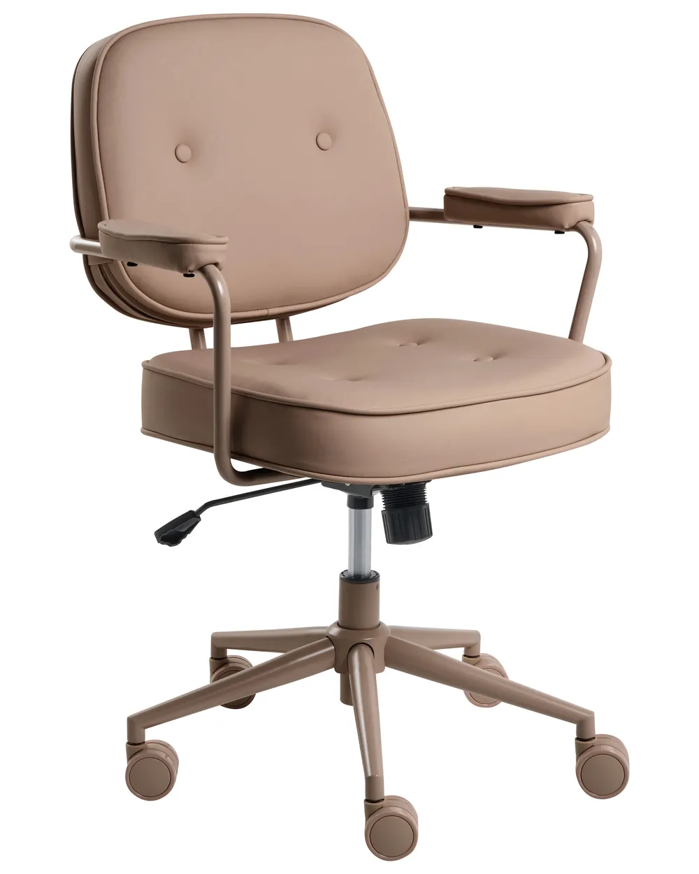 Desk Chair PARAMUS Faux Leather Light Brown | Beliani.co.uk