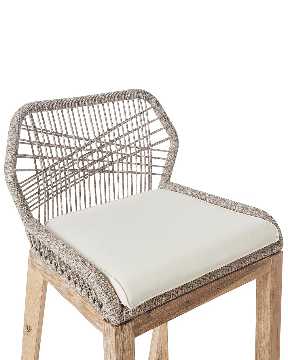 Set of 2 Garden Bar Chairs TALAMONE Acacia Wood Beige_932196