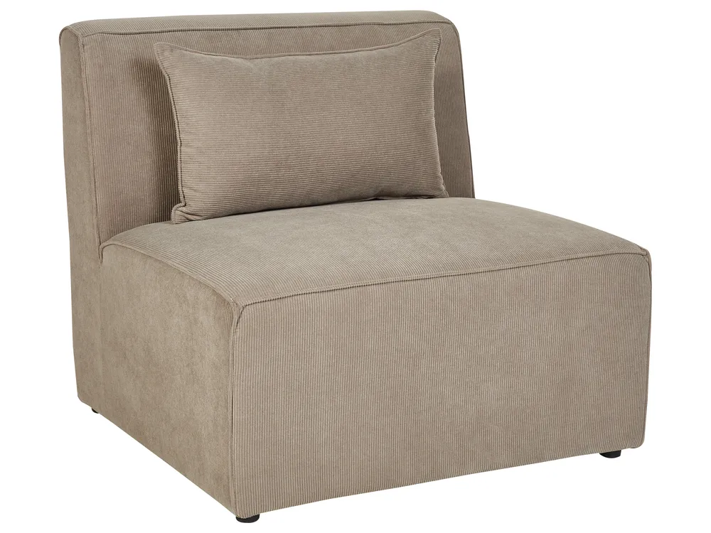 Module fauteuil LEMVIG Velours côtelé Taupe_876026