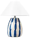 Lámpara de mesa LUCHETTI Cerámica Blanco/Azul