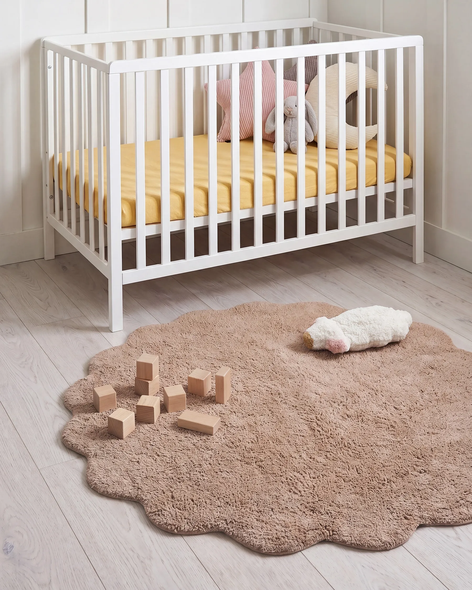 Tappeto per bambini ANEGUNDI  Marrone chiaro ø 120 cm Cotone con cuscino_1154912