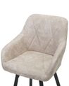 Set of 2 Fabric Bar Chairs Beige DARIEN_724442