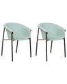 Lot de 2 chaises de salle à manger en tissu vert menthe AMES_883792