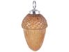 Set of 6 Glass Acorn Baubles Gold AMBRE_899331