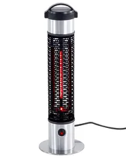 Riscaldatore a infrarossi da patio a piantana VEZUVIO 800 W Nero_788503