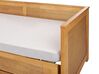 Dřevěná rozkládací postel 90/180 x 200 cm světlé dřevo CAHORS_912567