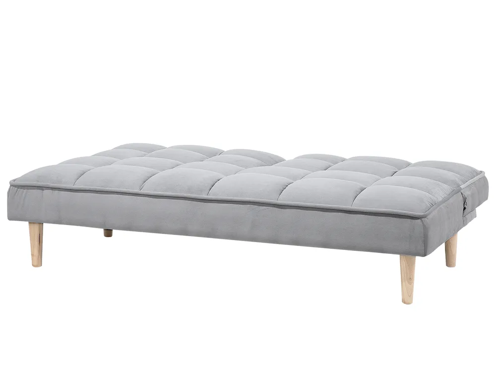 Sofa Bed 3 Seater SILJAN Fabric Light Grey Grey_702078