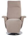 Fauteuil inclinable en tissu beige PRIME_927479