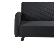 Sofa Bed 3 Seater SENJA Faux Linen Black_944811
