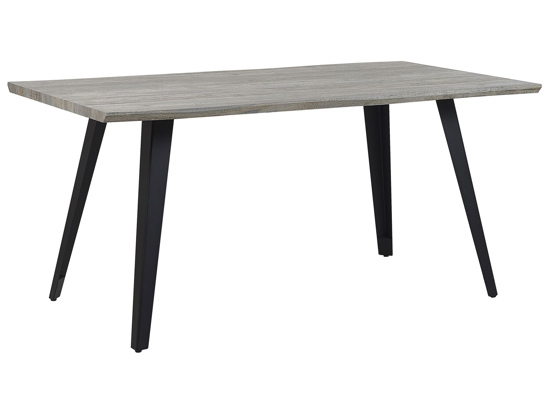 Table de salle à manger effet bois gris / noir 160 x 90 cm WITNEY_790975