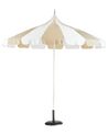 Parasol de jardin ⌀ 245 cm beige et blanc MINOA_932170