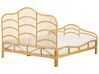 Łóżko rattanowe 160 x 200 cm jasne drewno DOMEYROT_868970