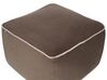 Pouf en velours marron DAREYN_900786