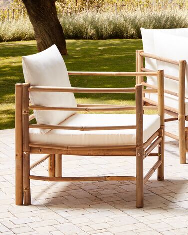 Bamboo Garden Armchair Off-White CERRETO