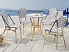 Conjunto de comedor exterior 4 plazas RIFREDDO Ratán sintético Negro/Blanco