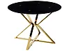 Table de repas BOSCO Noir 105 cm 105 cm Verre de sécurité
