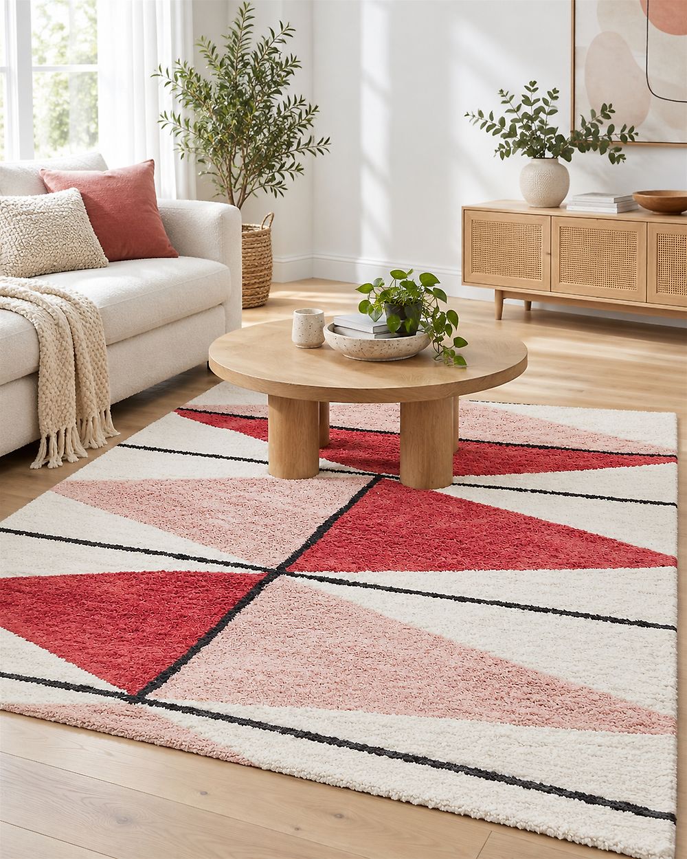 Teppich PURNIA Bunt 140 x 200 cm Baumwolle