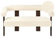 Sofa 2 Seater ILBRO Boucle Off-White/ Dark Brown_984850