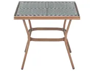 Stolik bistro CASPRI 80 cm 80 cm Szkło Czarny/ biały_990544