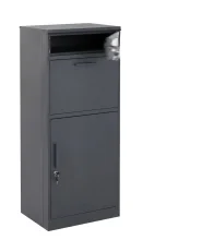 Cassetta postale per pacchi e lettere CISTERNINO 53 cm 39 cm Metallo Grigio grafite_1149757