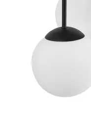 Lampadario a 5 luci RIANA Vetro Nero_1029100