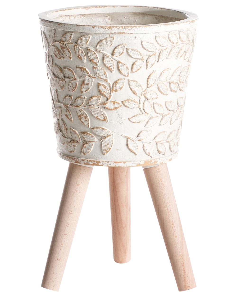 Suport ghiveci de plante ALIARTOS 26 cm Alb-murdar