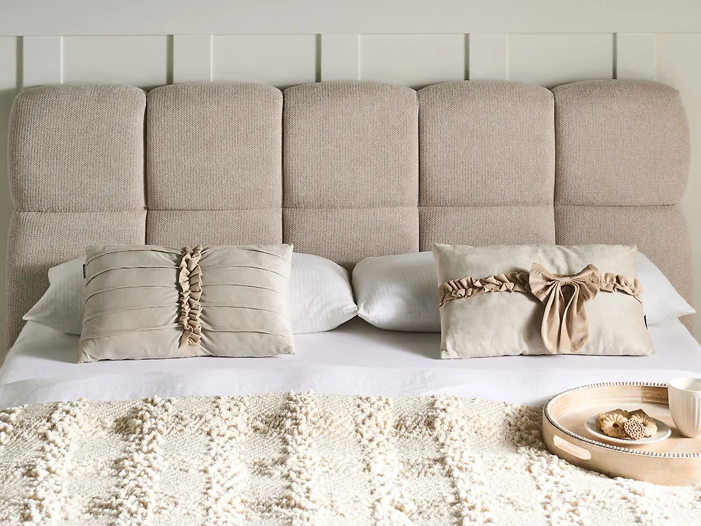 Set di 2 cuscini beige chiaro 25 x 45 cm HAKONE
