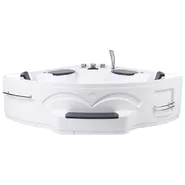 Corner Hot Tub with LED CUYABENO 2110 x 1500 mm White_1033722