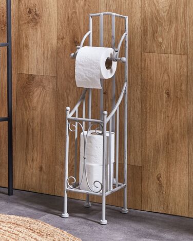 Freestanding Metal Toilet Paper Holder Grey BRISA