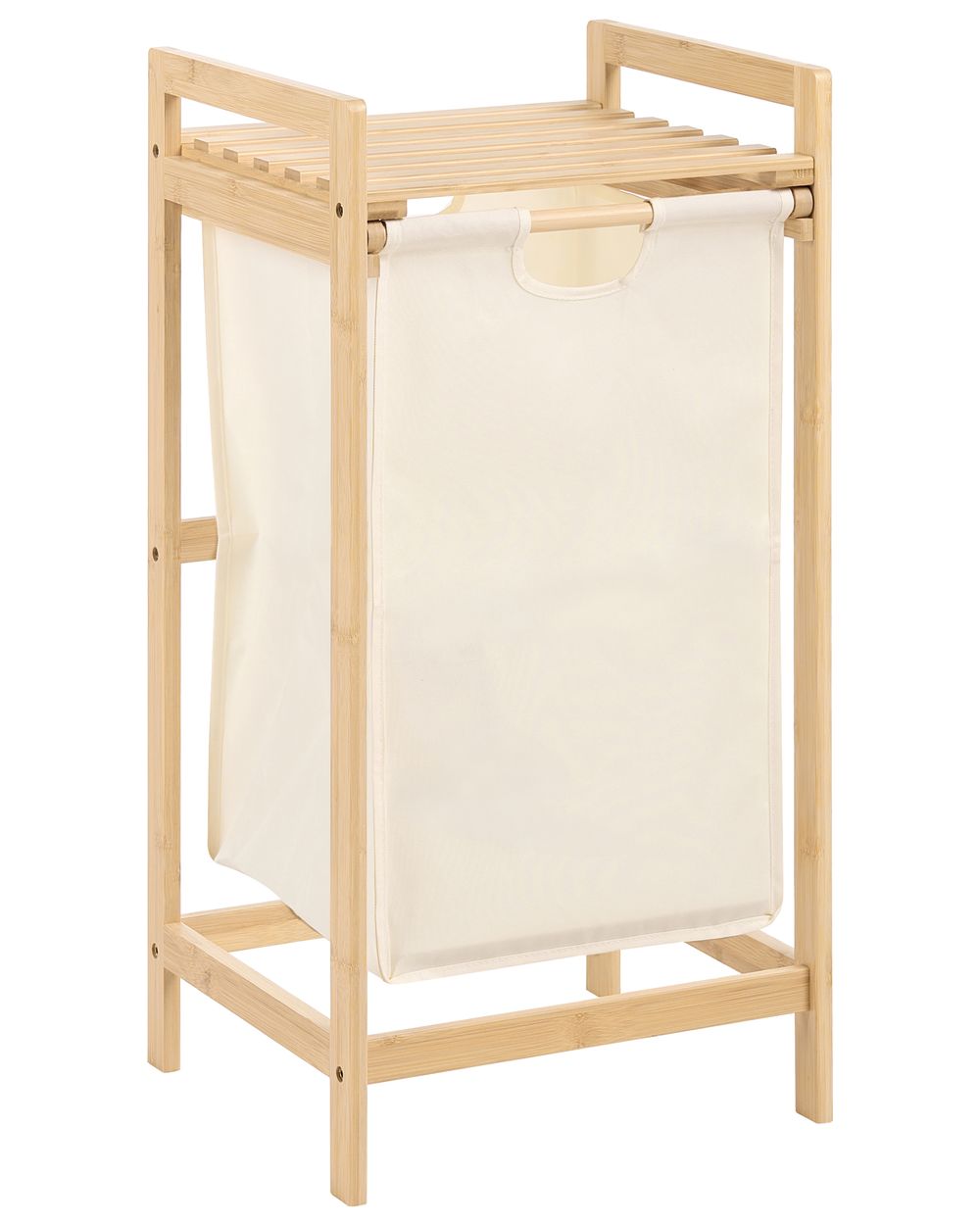 Laundry Basket TOROTAL Bamboo Light Brown/ Beige 40 L