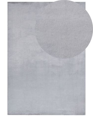 Matta 160 x 230 cm fuskpäls grå MIRPUR