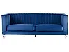 Sofa 3 Seater ARVIKA Velvet Navy Blue