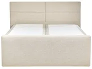 Lit boxspring avec rangement ARISTOCRAT Tissu Beige clair 180 x 200 cm_873773
