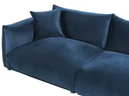 Canapé 3 places LUVOS Velours Bleu foncé_970587