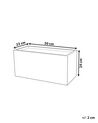 Blumentopf weiss rechteckig 50 x 23 x 24 cm MYRA_761023