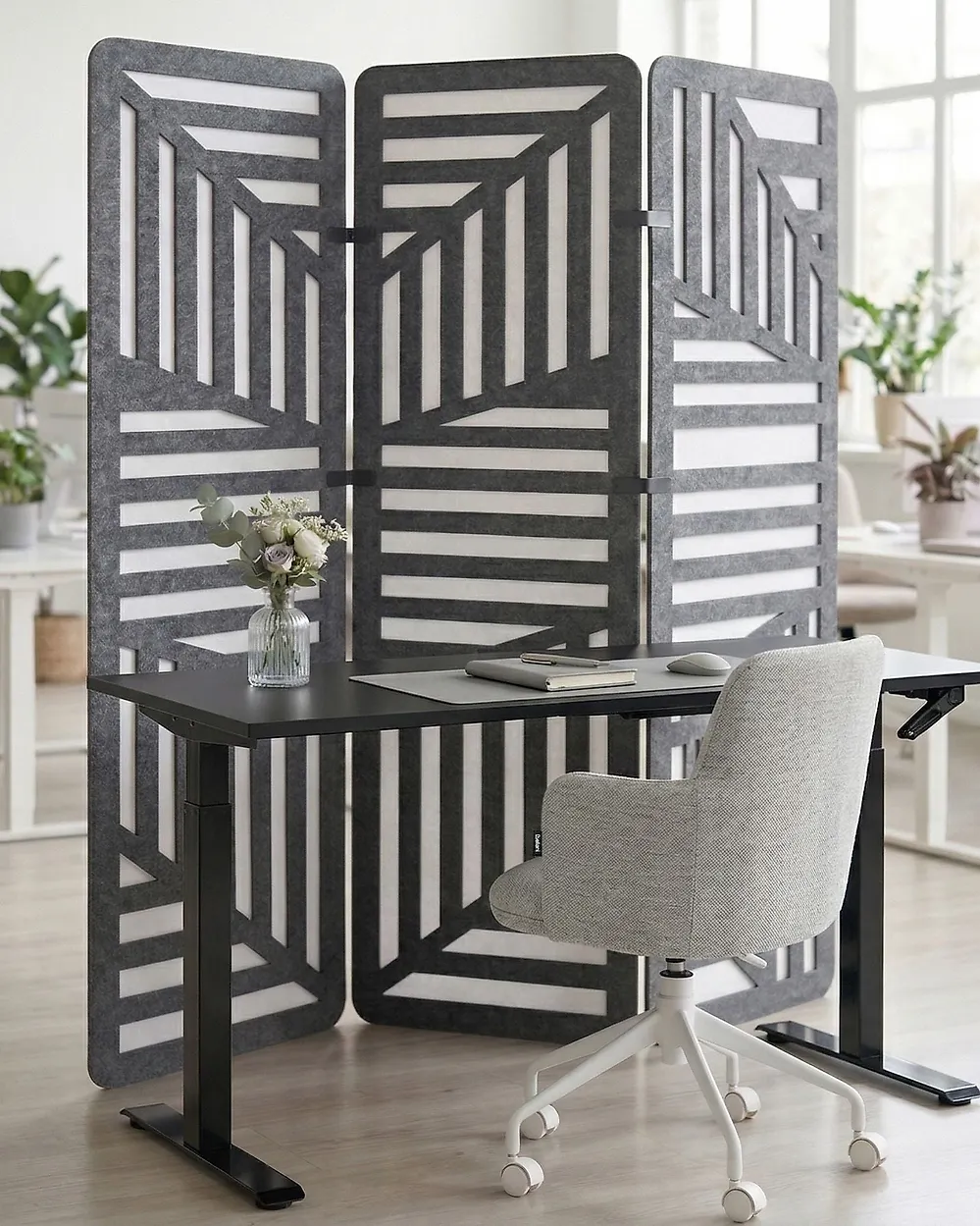 Office Divider FUTURA 180 x 180 cm Dark Grey_1177480
