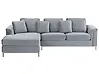 Corner Sofa OSLO Velvet Grey Right Hand