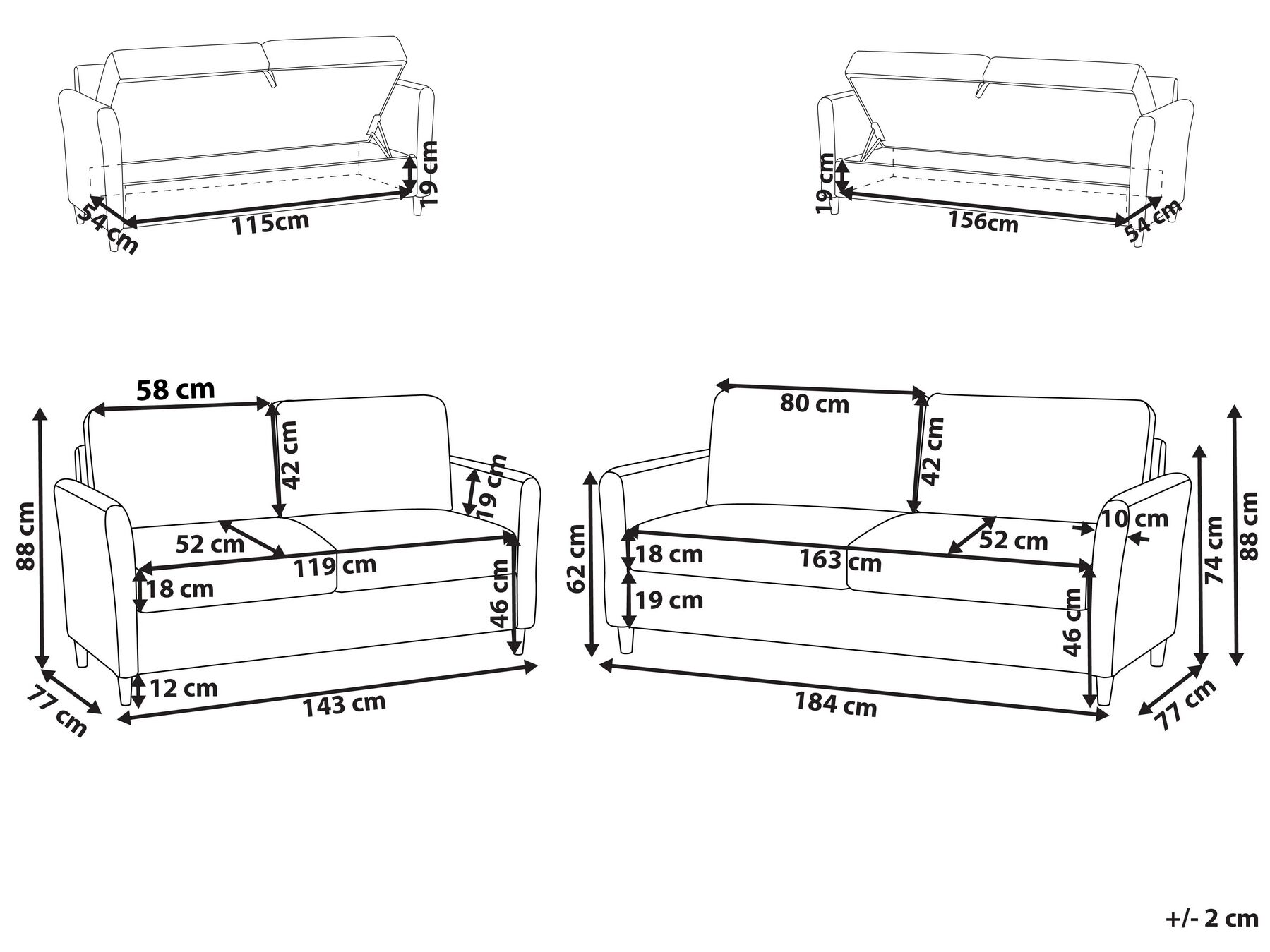 Jumbo Cord Living Room Sofa Set White MARE_919519 Jumbo Cord Living Room Sofa Set White MARE_919519
