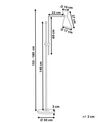 Stehlampe Metall weiss / schwarz 155-180 cm MELAWI_880124