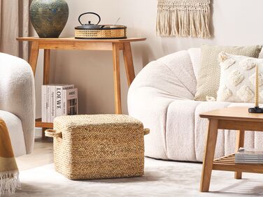 Jute Pouffe 45 x 45 x 30 cm Natural DHADAR