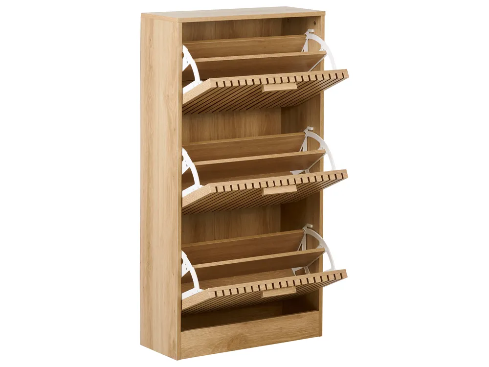 Shoe Storage Cabinet LYNWOOD Light Brown