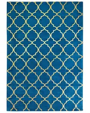 Rug YELKI Blue 160 x 230 cm Viscose_762687