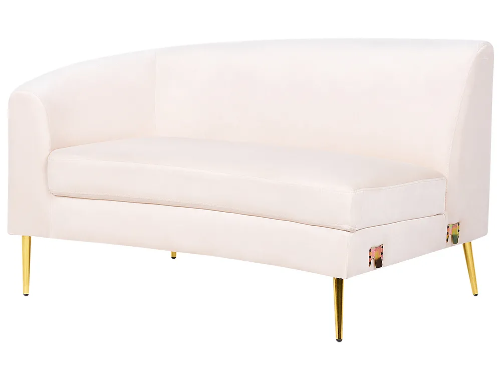 Divano semicircolare 4 posti MOSS Velluto Beige chiaro_851366