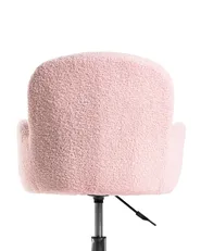 Sedia da scrivania PRIDDY Bouclé Rosa pastello_1101299