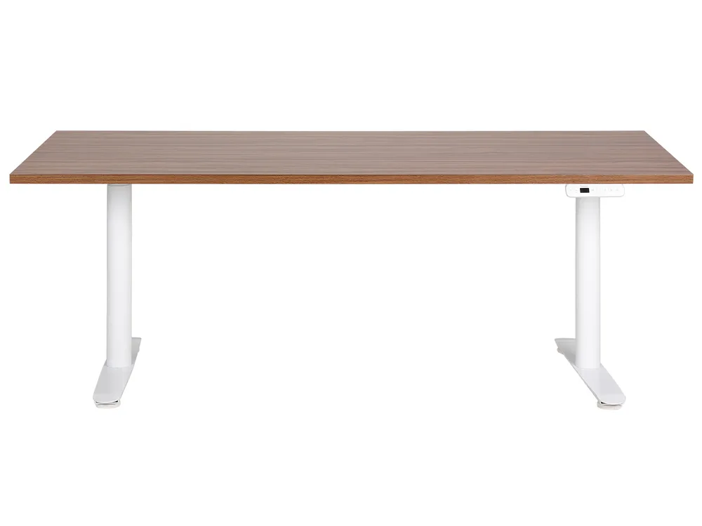 Electric Adjustable Standing Desk DESTINAS 180 cm 80 cm Brown/ White_899618